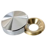 Cache vis diamètre 18mm laiton chromé par 4