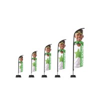 Drapeau publicitaire plume