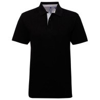 Polo en coton avec insert en tissu Oxford AQ016