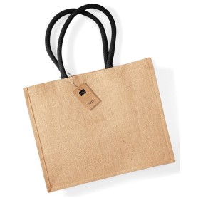 Sac de courses classique en toile de jute wm407