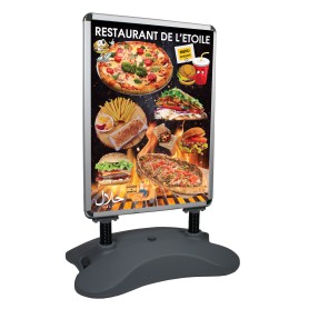 Stop trottoir haute stabilité A0 84x119cm avec ressort et reserve 25 litres
