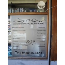 Impression numérique quadri dépoli polymère, Autocollant, adhésifs imprimée pour vitres