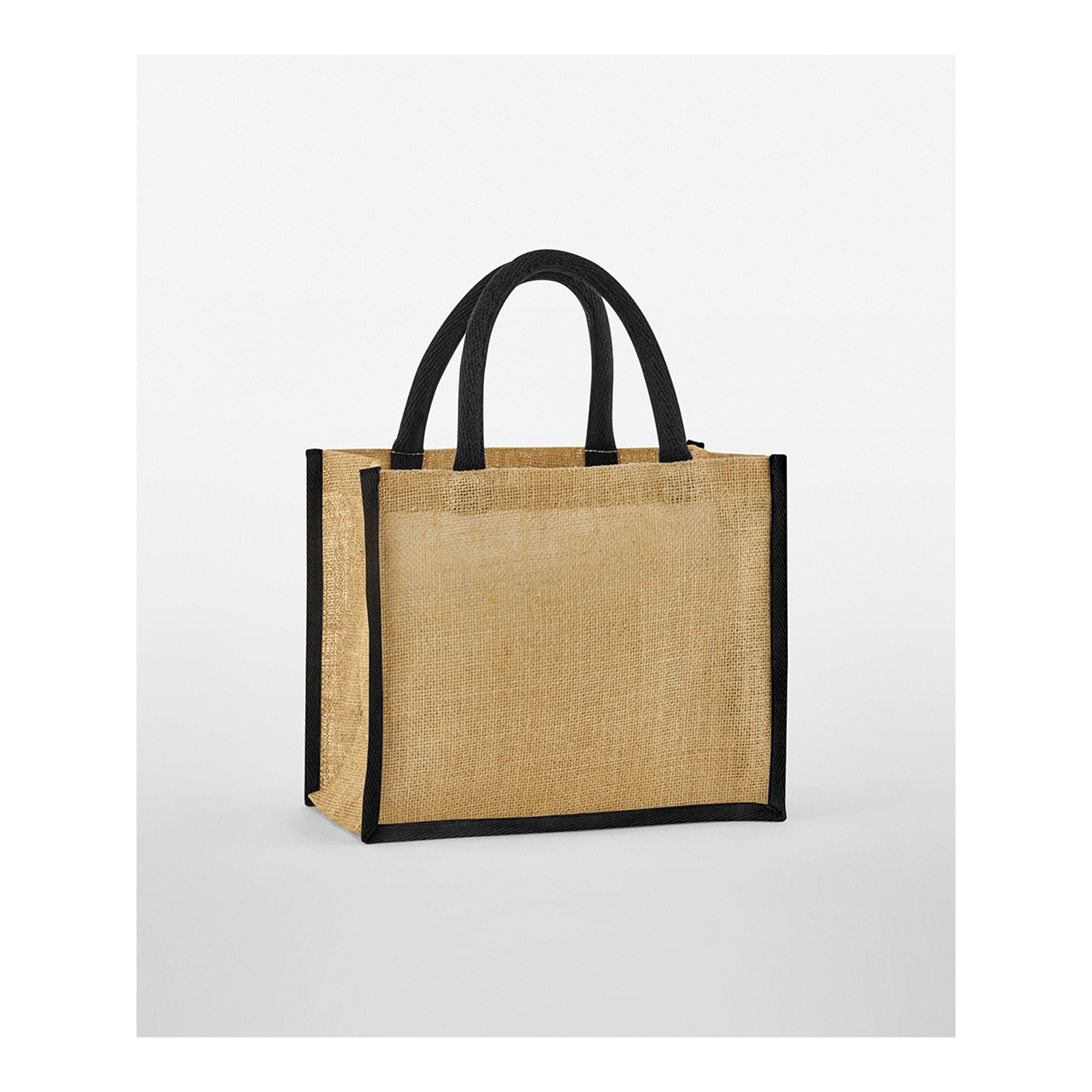 Tote Bag mini en jute amidonné naturel Westford® Wild WM473