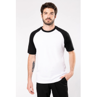 T-shirt Base Ball 165 KARIBAN Bi-couleur