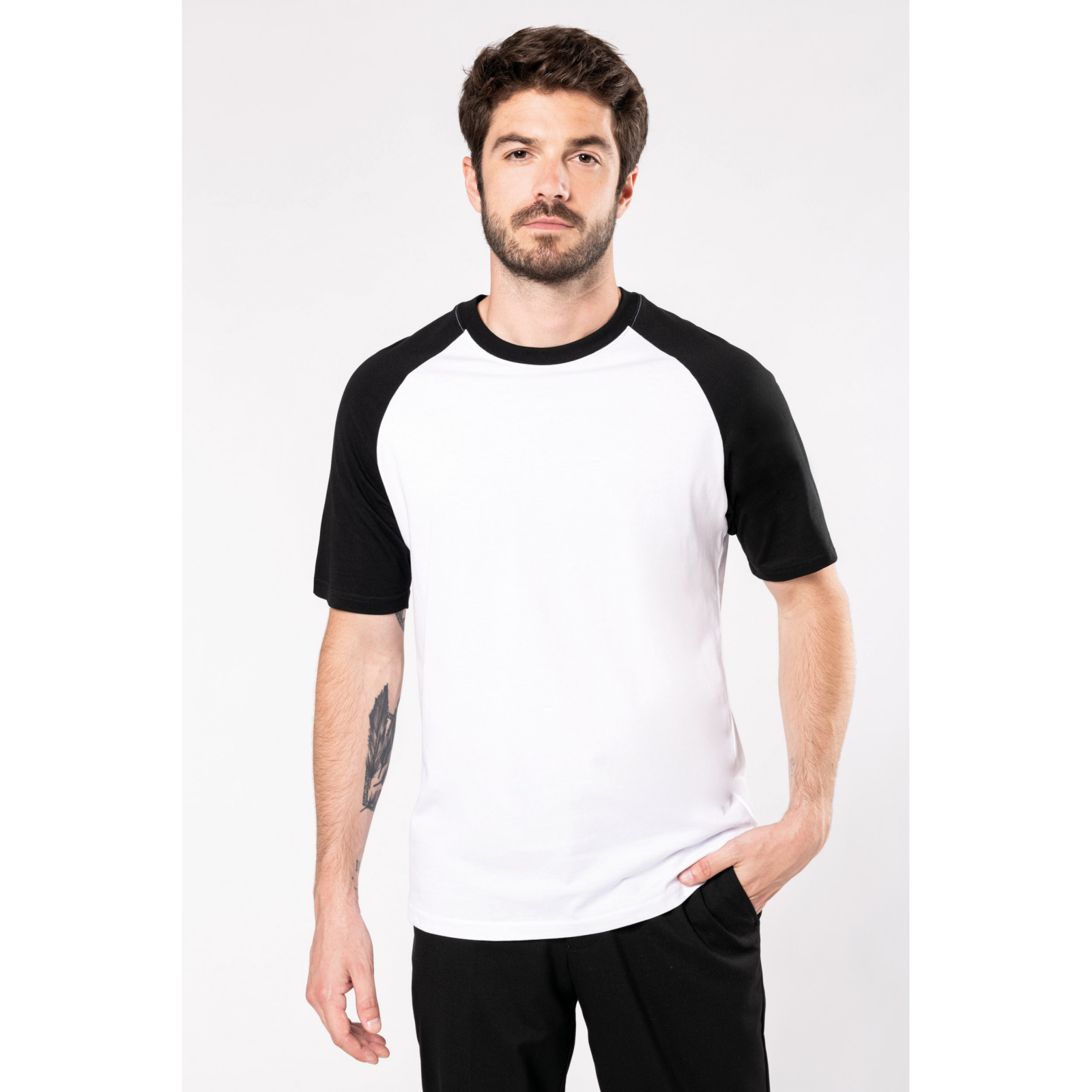 T-shirt Base Ball 165 KARIBAN Bi-couleur