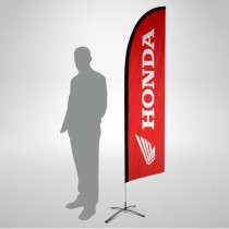 Drapeau publicitaire plume