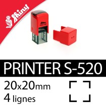 Tampon encreur carré Shiny S-520 - Empreinte carrée S520