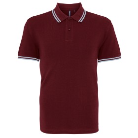 Polo passepoilé coupe classique homme col contrasté Asquith & Fox AQ011