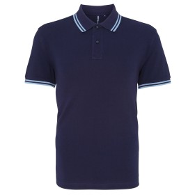 Polo passepoilé coupe classique homme col contrasté Asquith & Fox AQ011