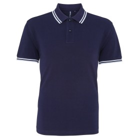 Polo passepoilé coupe classique homme col contrasté Asquith & Fox AQ011