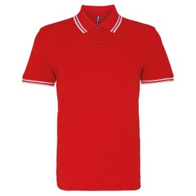 Polo passepoilé coupe classique homme col contrasté Asquith & Fox AQ011