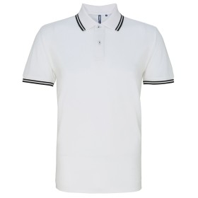 Polo passepoilé coupe classique homme col contrasté Asquith & Fox AQ011
