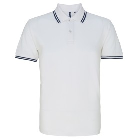 Polo passepoilé coupe classique homme col contrasté Asquith & Fox AQ011