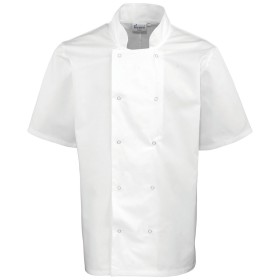 Veste de cuisinier à manches courtes boutons - pression Premier PR664