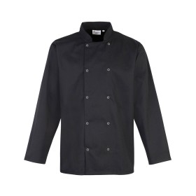 Veste de cuisinier à Manches Longues à boutons - pression-PREMIER PR665