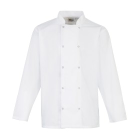 Veste de cuisinier à Manches Longues à boutons - pression-PREMIER PR665