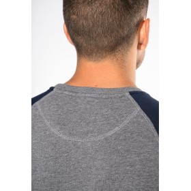 Sweat-shirt BIO bicolore col rond manches raglan homme Kariban K491
