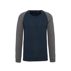 Sweat-shirt BIO bicolore col rond manches raglan homme Kariban K491