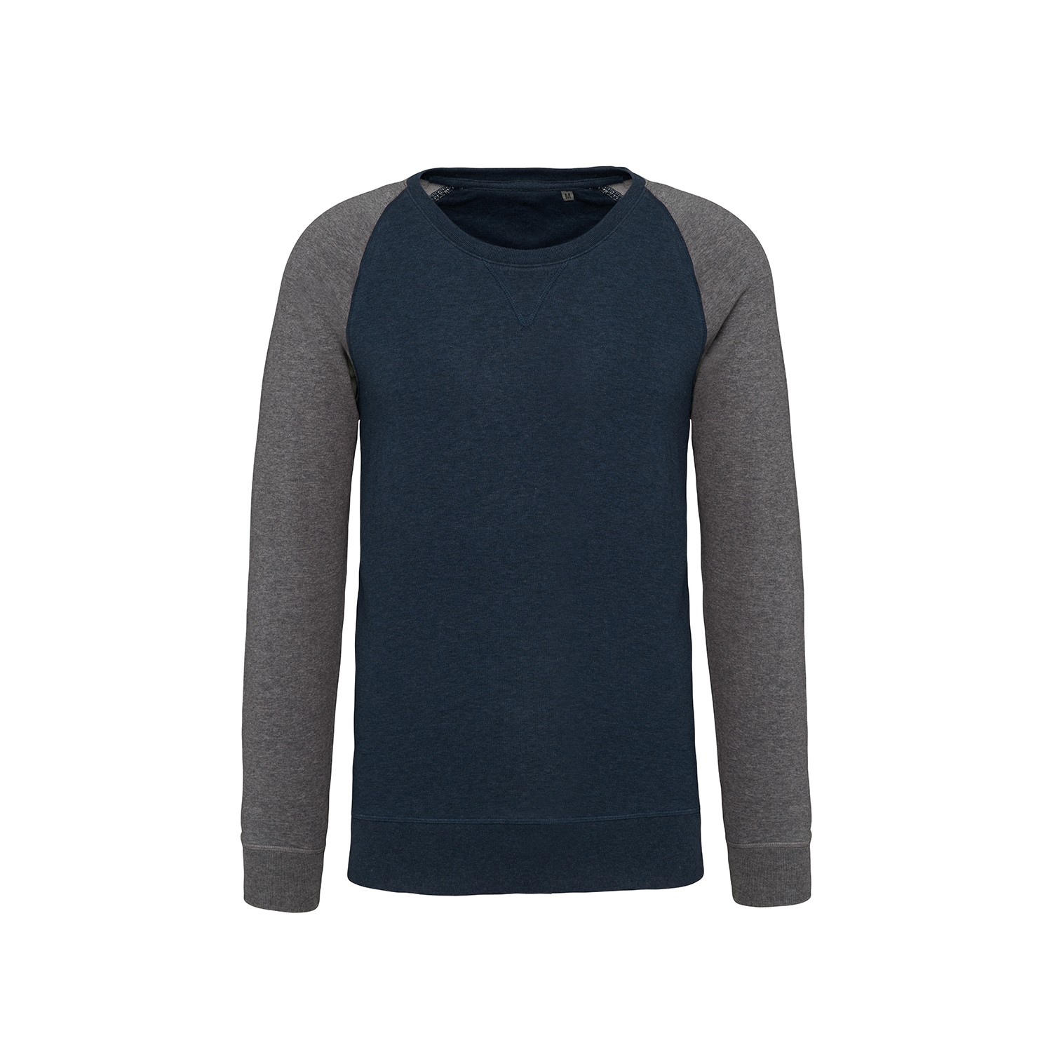 Sweat-shirt BIO bicolore col rond manches raglan homme Kariban K491