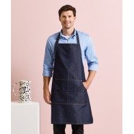 Tablier 'bavette' en denim-PREMIER